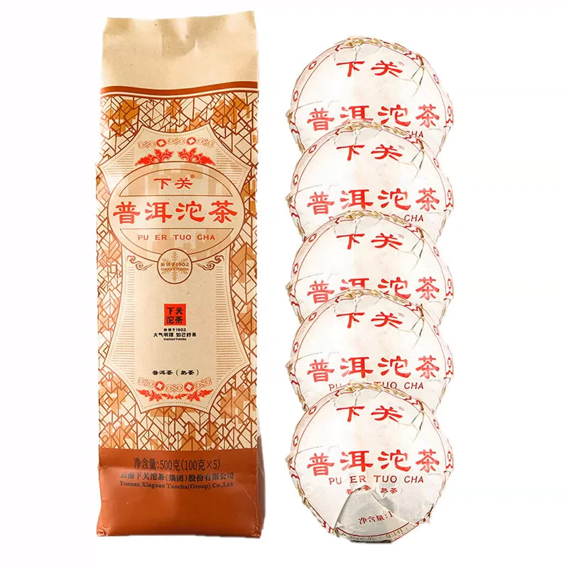 2023 XiaGuan "Xiao Fa" Tuo 100g*5pcs Puerh Ripe Tea Shou Cha