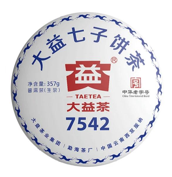2018 DaYi "7542" Cake 1st Batch 357g Puerh Sheng Cha Raw Tea