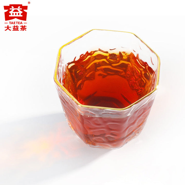 2021 DaYi "Long Zhu" (Dragon Pillar) Cake 357g Puerh Shou Cha Ripe Tea