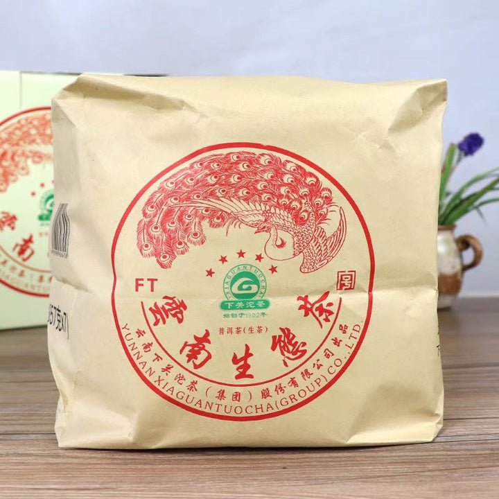 2013 XiaGuan "FT 5 ⭐️ - Hong Kong Que - Sheng Tai Cha" (FT 5 Star - Red Peacock - Organic Tea) 357g Puerh Sheng Cha Raw Tea