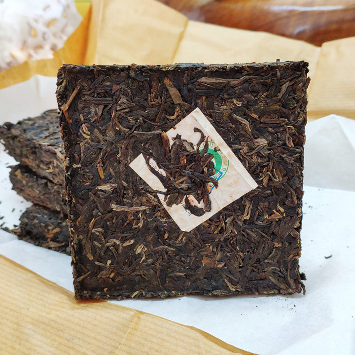 2016 XiaGuan "Lv Se Sheng Tai" (Green Organic) Brick 125g*4pcs Puerh Raw Tea Sheng Cha