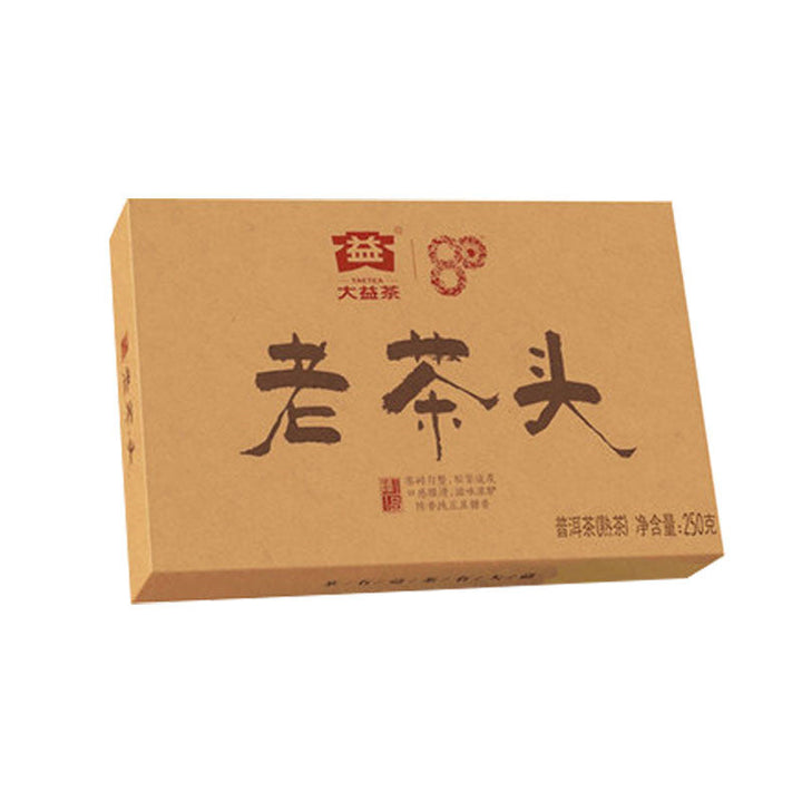 2020 DaYi "Lao Cha Tou" (Old Tea Head) Brick 250g Puerh Shou Cha Ripe Tea