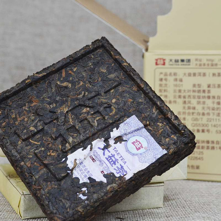 2016 DaYi "De Fu" (Lucky) Brick 100g Puerh Shou Cha Ripe Tea