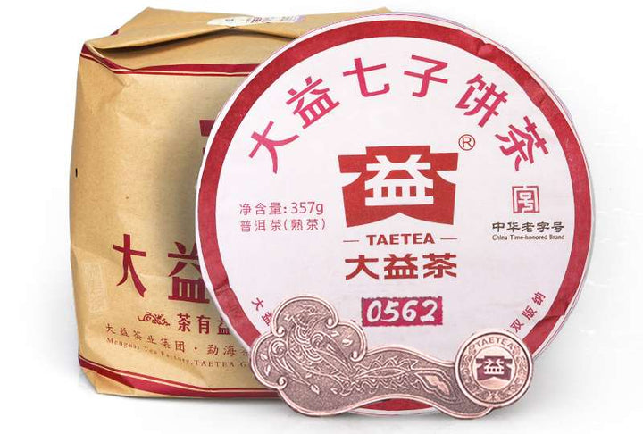 2018 DaYi "0562" Cake 357g Puerh Shou Cha Ripe Tea