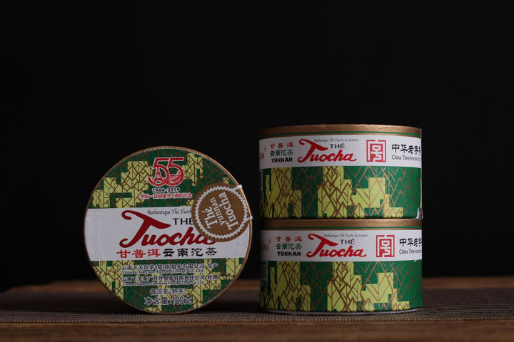 2019 XiaGuan "Xiao Fa Tuo" (Xiaofa 55's Sino-France Commemoration) 100g Puerh Ripe Tea Shou Cha