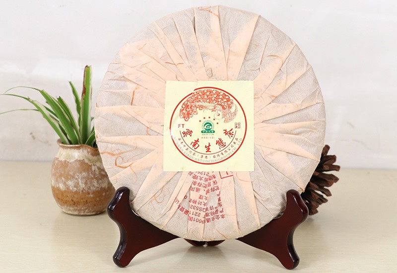 2013 XiaGuan "FT 5 ⭐️ - Hong Kong Que - Sheng Tai Cha" (FT 5 Star - Red Peacock - Organic Tea) 357g Puerh Sheng Cha Raw Tea