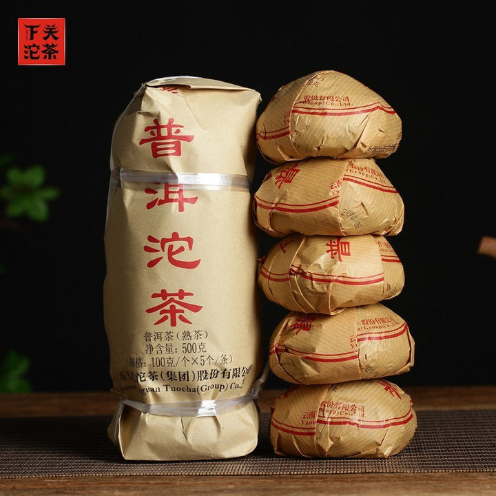 2021 XiaGuan "Xiao Fa" Tuo 100g*5pcs Puerh Ripe Tea Shou Cha