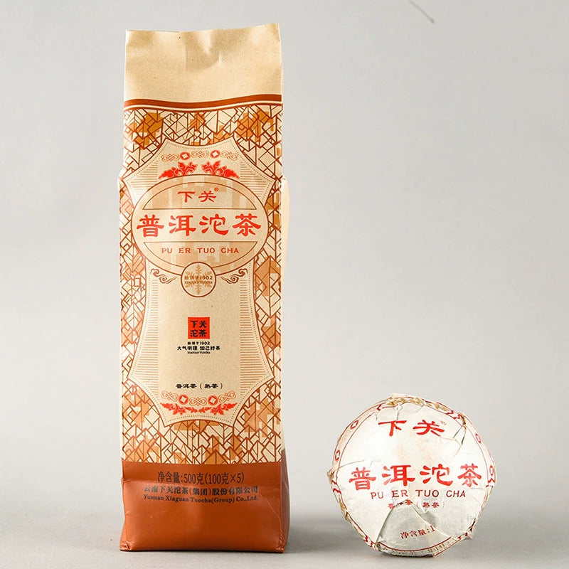 2023 XiaGuan "Xiao Fa" Tuo 100g*5pcs Puerh Ripe Tea Shou Cha