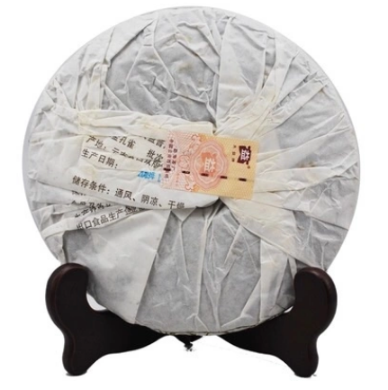 2009 DaYi "Jin Kong Que" (Golden Peacock) Cake 357g Puerh Shou Cha Ripe Tea
