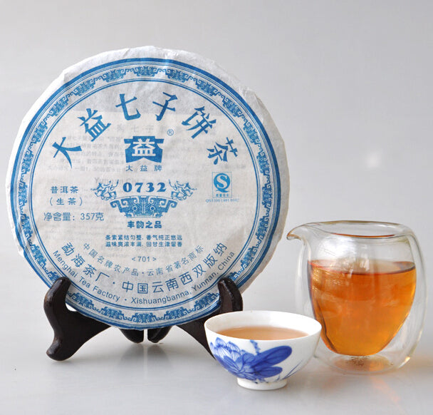2007 DaYi "0732" Cake 357g Puerh Sheng Cha Raw Tea