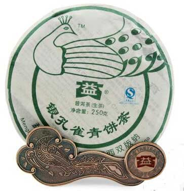 2007 DaYi "Yin Kong Que"  (Silver Peacock) Cake 250g Puerh Sheng Cha Raw Tea
