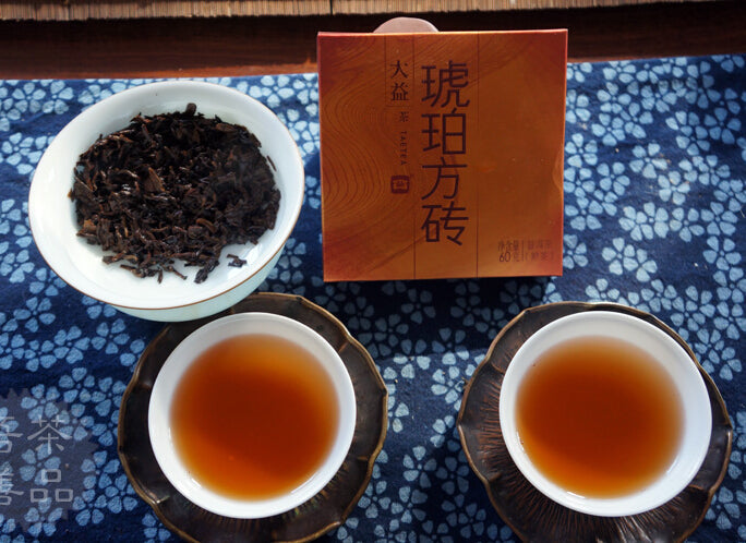 2014 DaYi "Hu Po Fang Zhuan" (Amber Square Brick ) 60g Puerh Shou Cha Ripe Tea
