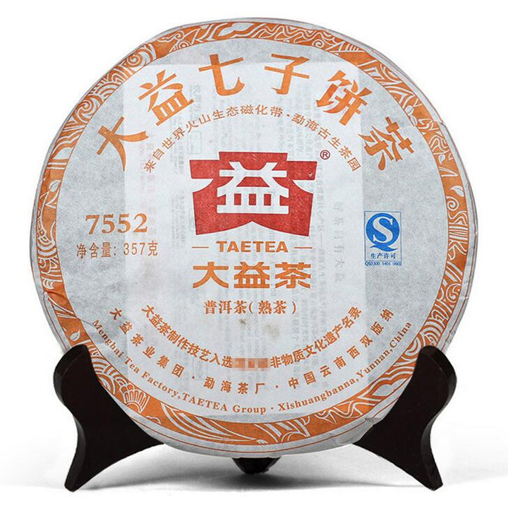 2012 DaYi "7552" Cake 357g Puerh Shou Cha Ripe Tea