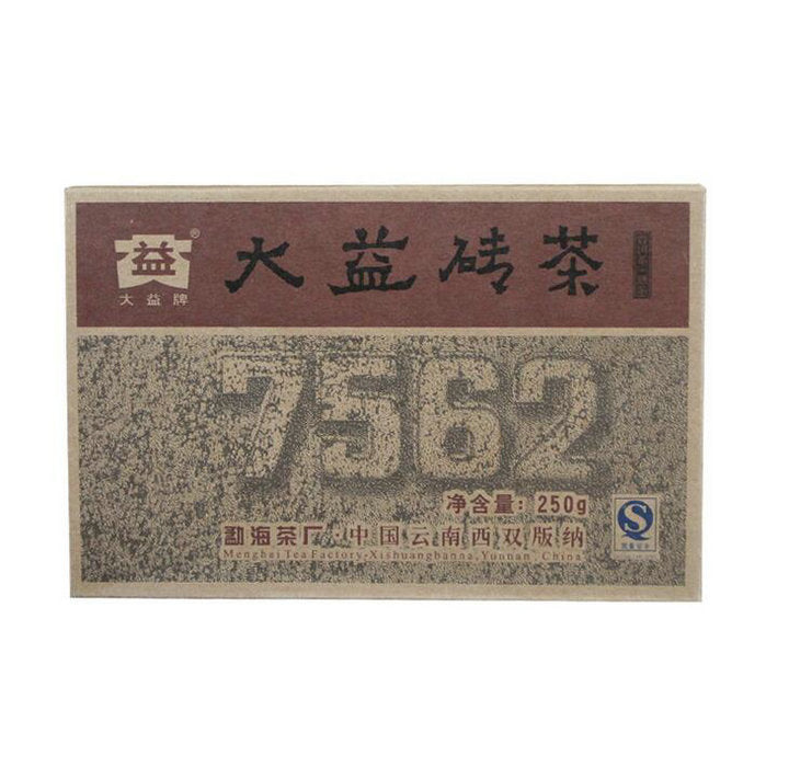 2007 DaYi "7562" Brick 250g Puerh Shou Cha Ripe Tea