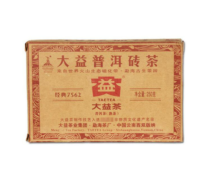 2010 DaYi "7562" Brick 250g Puerh Shou Cha Ripe Tea