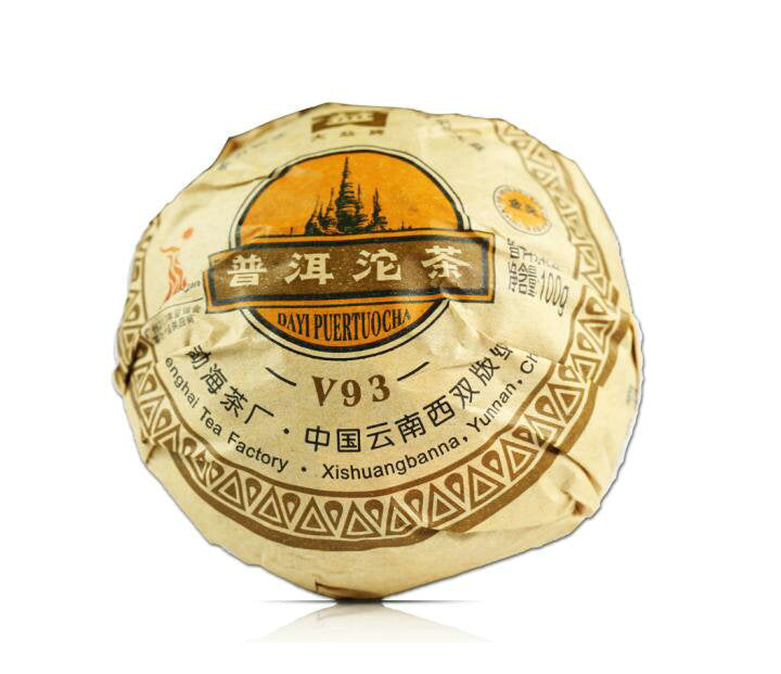 2010 DaYi "V93" Tuo 100g Puerh Shou Cha Ripe Tea