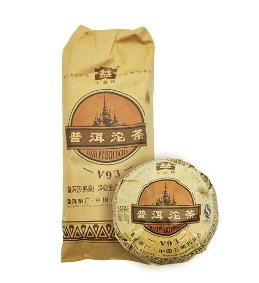 2008 DaYi "V93" Tuo 100g Puerh Shou Cha Ripe Tea