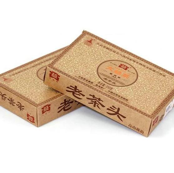 2010 DaYi "Lao Cha Tou" (Old Tea Head) Brick 250g Puerh Shou Cha Ripe Tea