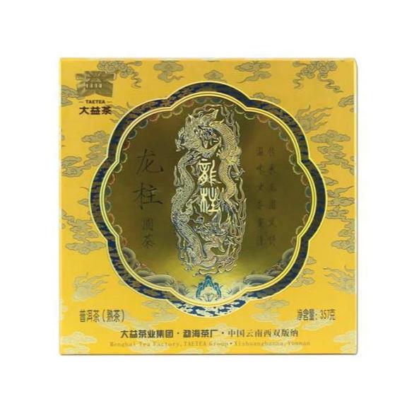 2011 DaYi "Long Zhu" (Dragon Pillar) Cake 357g Puerh Shou Cha Ripe Tea