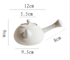 Chaozhou "Sha Tiao" Water Boiling Kettle in White Clay 420ml