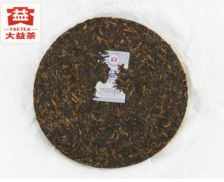 2013 DaYi "Long Zhu" (Dragon Pillar) Cake 357g Puerh Shou Cha Ripe Tea