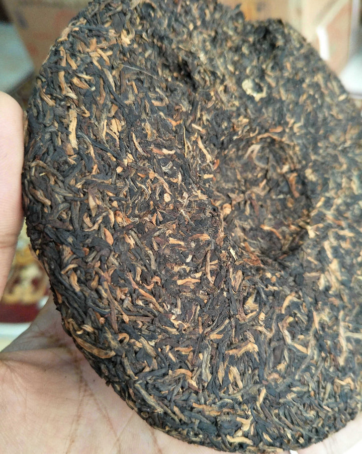 2004 NanQiao "Qiao Mu Ye Sheng - Yin Zhen Gong Bing" (Wild Arbor - Silver Needle Tribute Cake) 250g Puerh Raw Tea Sheng Cha, Meng Hai