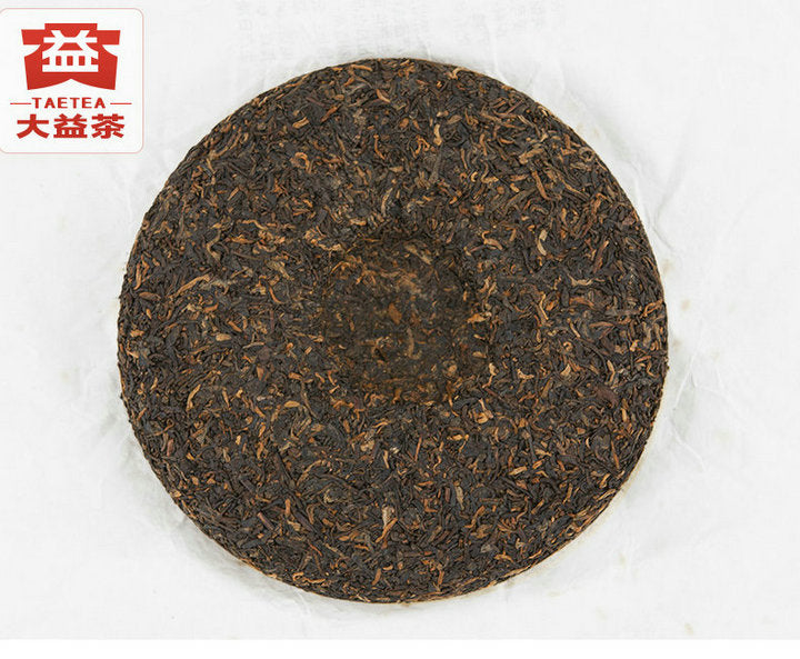 2013 DaYi "Long Zhu" (Dragon Pillar) Cake 357g Puerh Shou Cha Ripe Tea