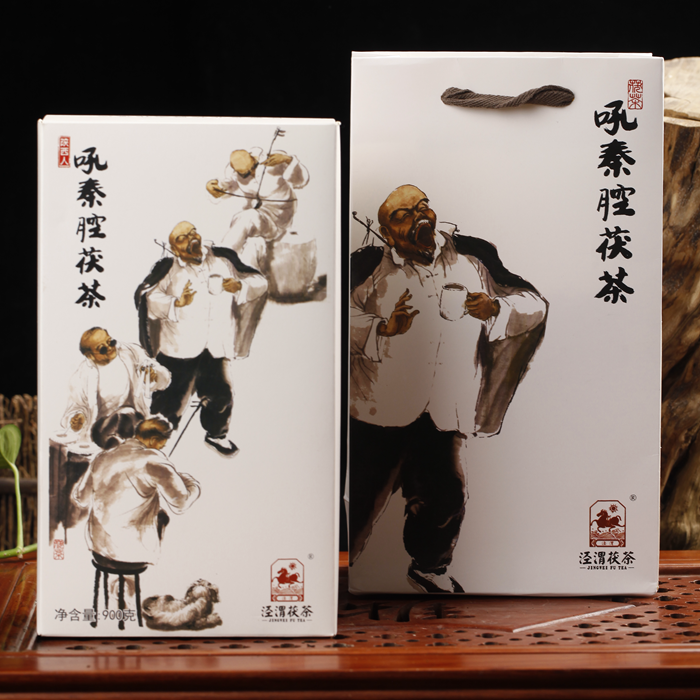 2017 JingWei Fu Tea "Hou Qin Qiang Fu Cha" (Shaanxi Opera Fu Tea) Brick 900g Dark Tea