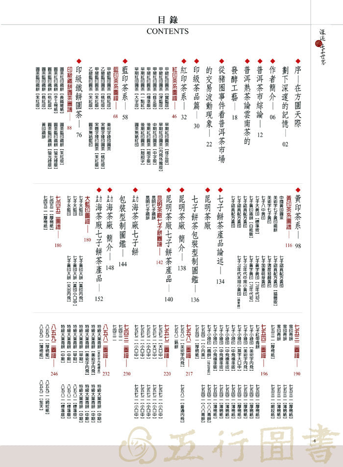 1950-2004 Profound World of CHI TSE, Puerh Tea Catalog