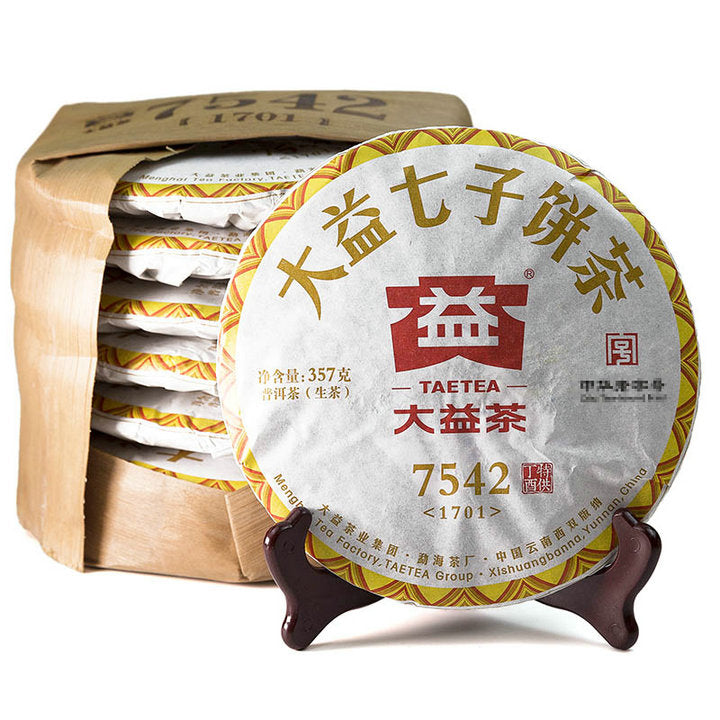 2017 DaYi "7542" Cake  1st Batch 357g Puerh Sheng Cha Raw Tea