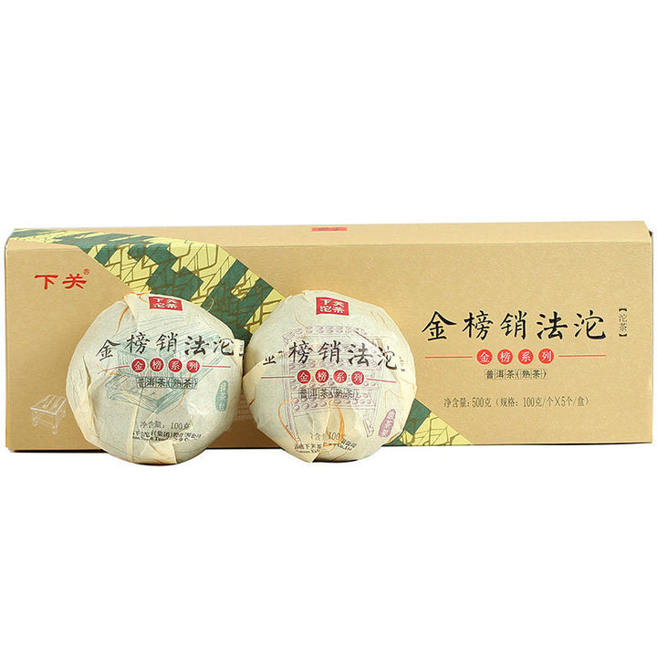 2015 XiaGuan "Jin Bang Xiao Fa" (Golden List Xiaofa) 100g*5pcs Puerh Ripe Tea Shou Cha