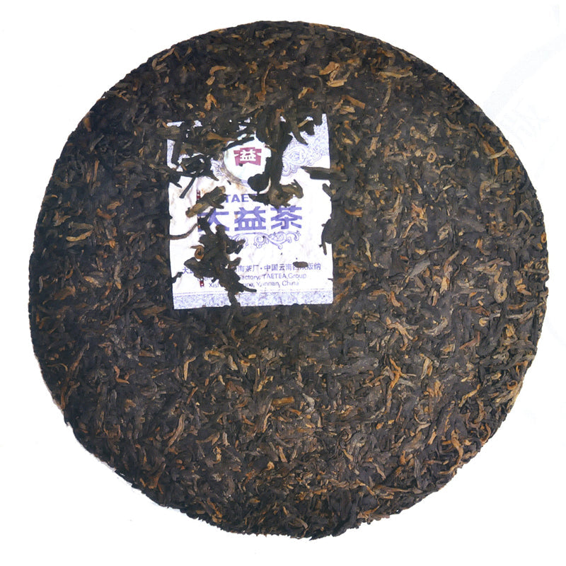 2010 DaYi "Huang Jin Sui Yue" (Golden Times) Cake 357g Puerh Shou Cha Ripe Tea