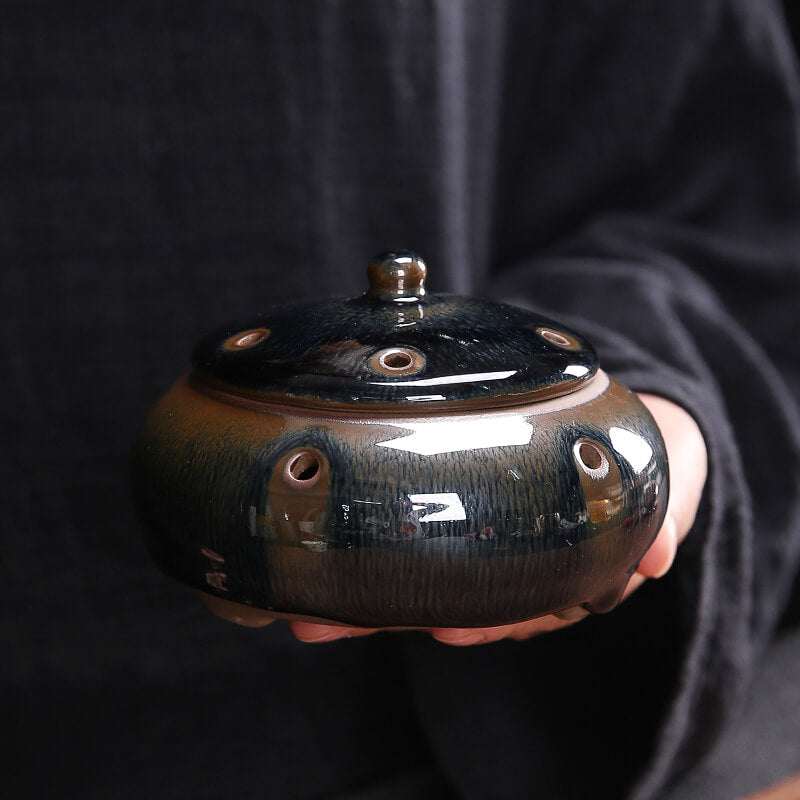 Tenmoku Jian Zhan Rabbit Hair Incense Burner Tea Ceremony Aromatherapy Decoration