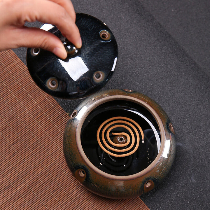 Tenmoku Jian Zhan Rabbit Hair Incense Burner Tea Ceremony Aromatherapy Decoration