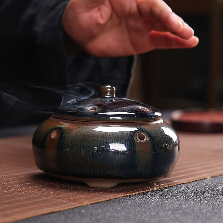 Tenmoku Jian Zhan Rabbit Hair Incense Burner Tea Ceremony Aromatherapy Decoration
