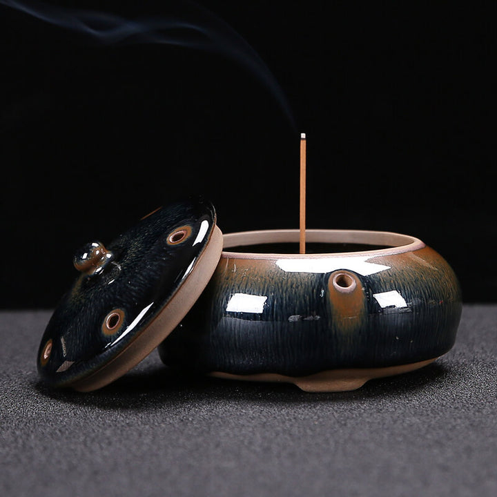 Tenmoku Jian Zhan Rabbit Hair Incense Burner Tea Ceremony Aromatherapy Decoration