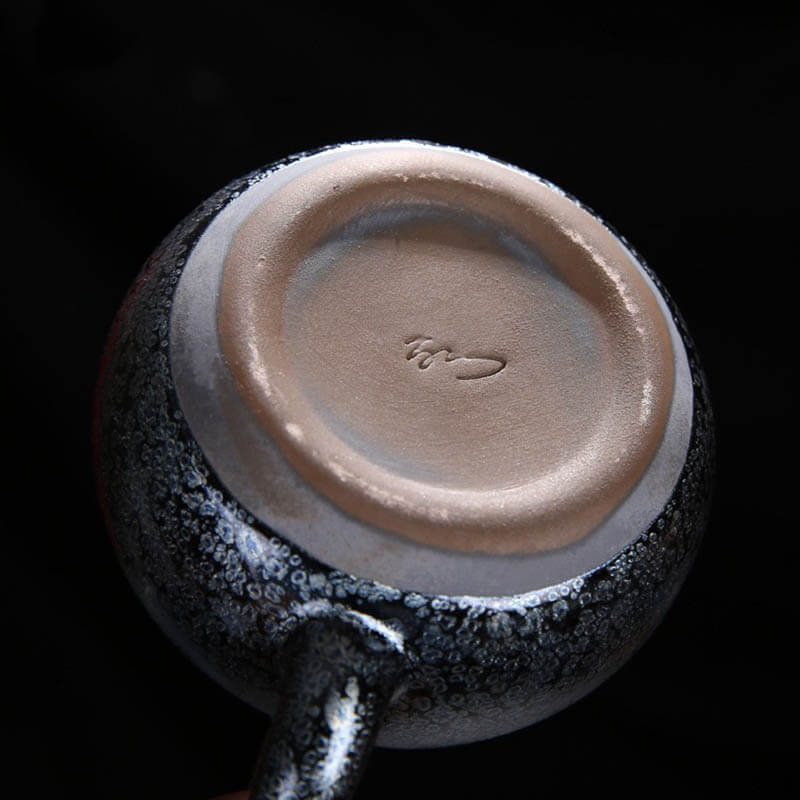 Tenmoku Jianzhan Oil Spot XiShi Teapot
