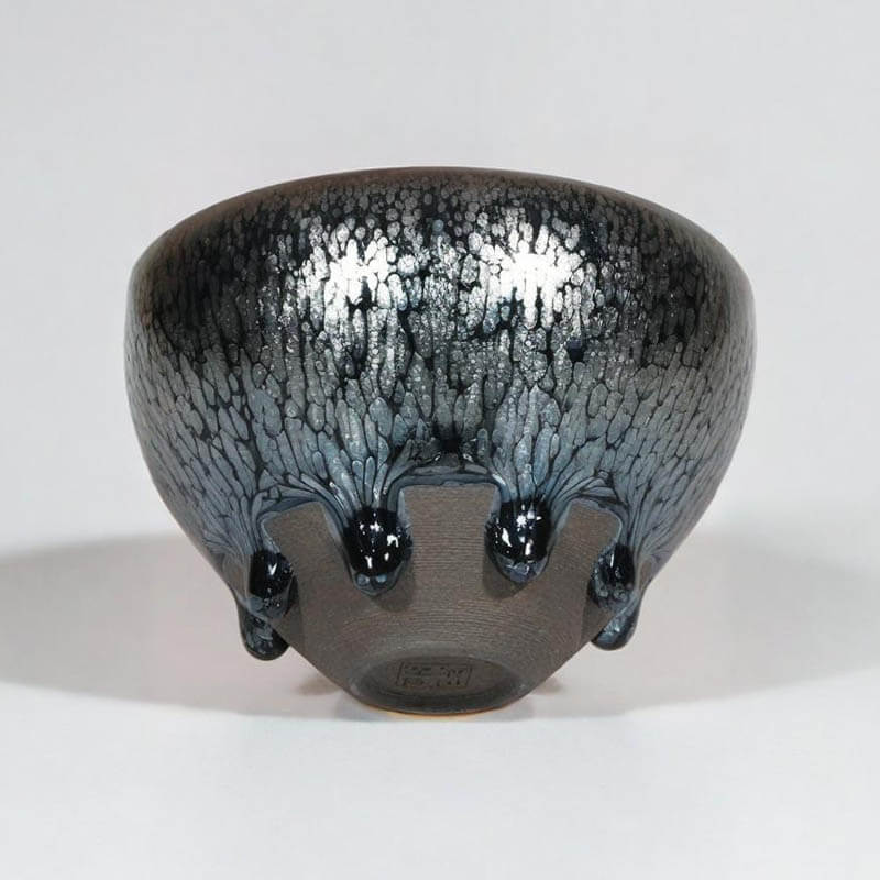 Tenmoku JIanzhan 8 Glaze Drips Tea Cup