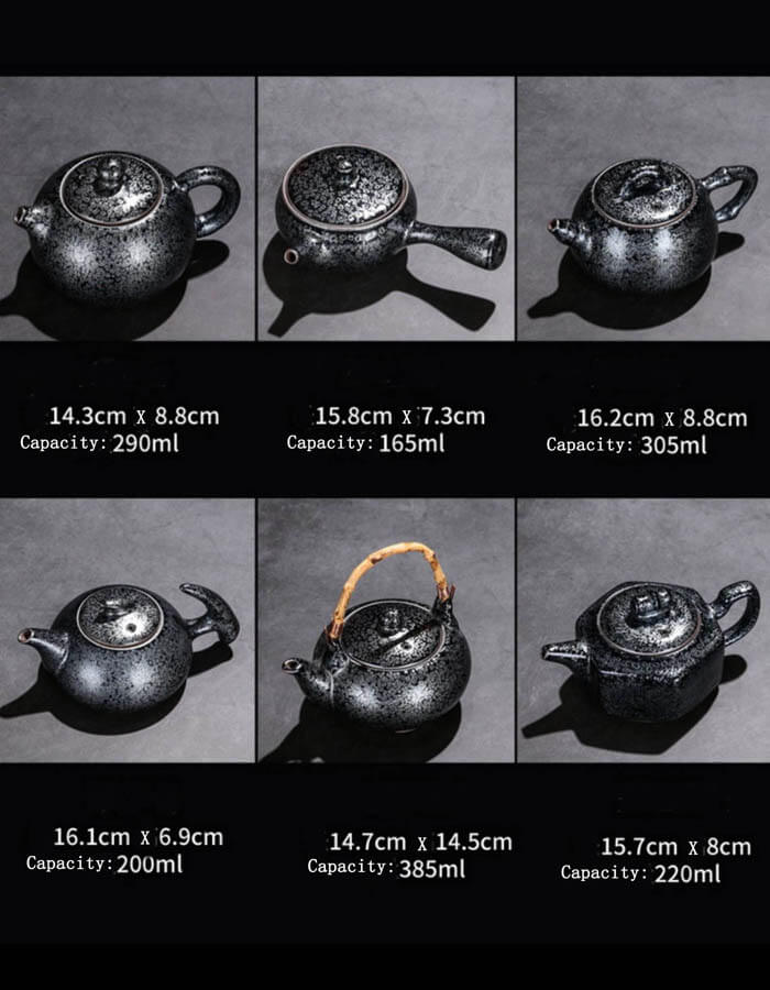 Tenmoku Jianzhan Oil Spot Teapot