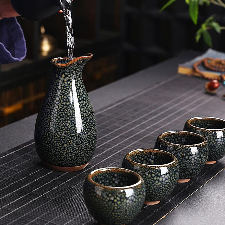 earth glazed sake set