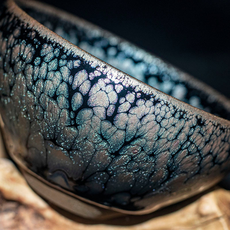 Tenmoku Jian Zhan Blue Oil Spots Tea Cup
