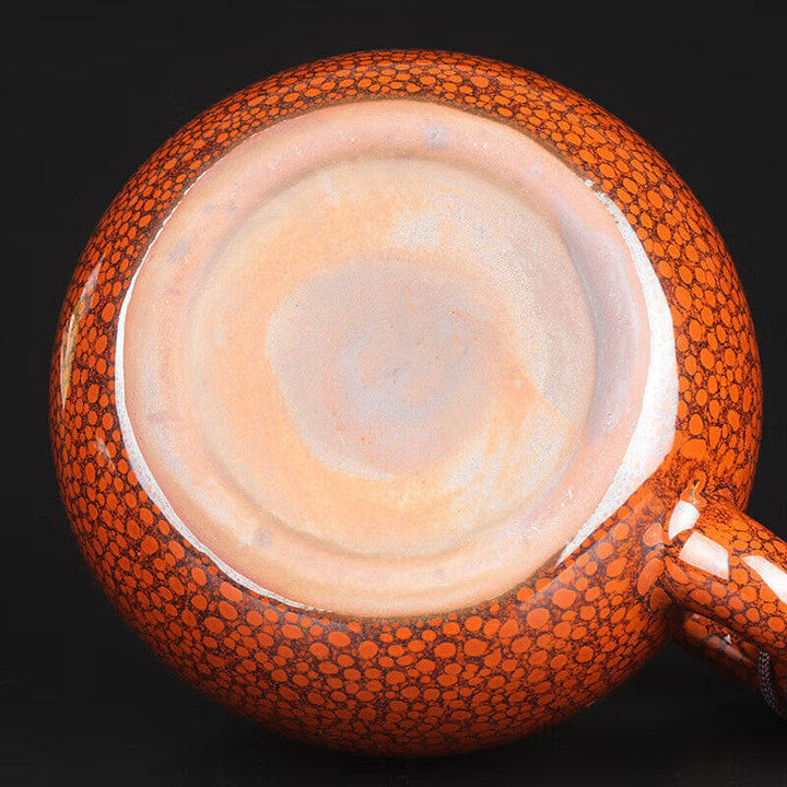 Tenmoku Jian Zhan Red Partridge Glaze Xishi Teapot