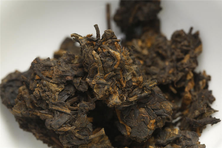 2013 LaoTongZhi "Liu Jin Sui Yue" (Golden Times) Cake 357g Puerh Shou Cha Ripe Tea