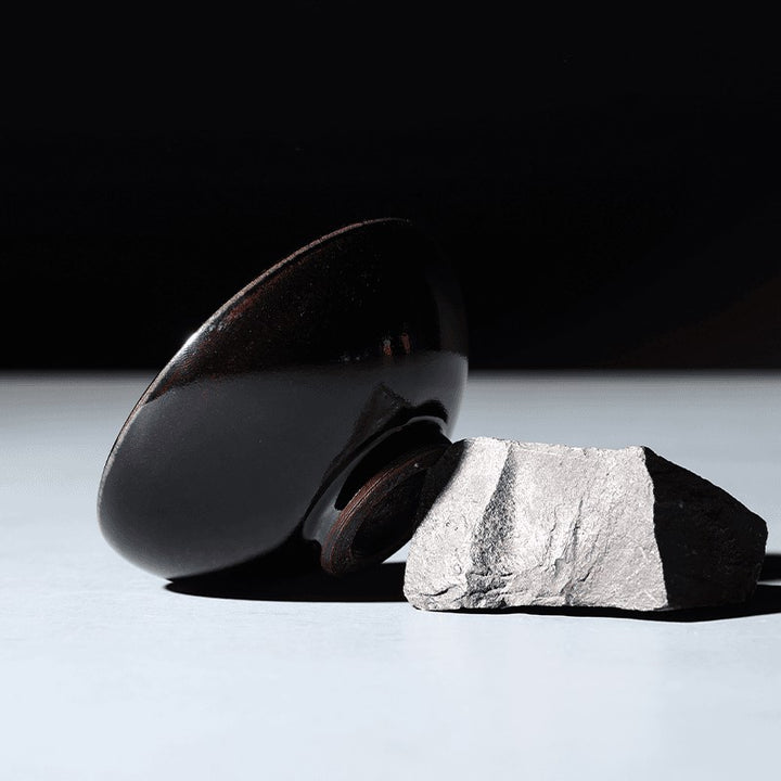 Leaf Jian Zhan Tenmoku Porcelain Tea Cup