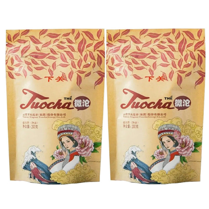 2021 XiaGuan "Wei Tuo" (Mini Tuo) 3g*66pcs/Bag=198g Puerh Ripe Tea Shou Cha