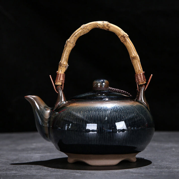 Tenmoku Jian zhan Hare's Fur Tiliang Teapot