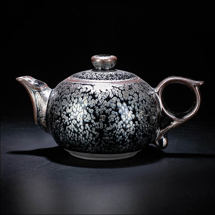 Tenmoku Jian Zhan Oil Spot Ring Teapot