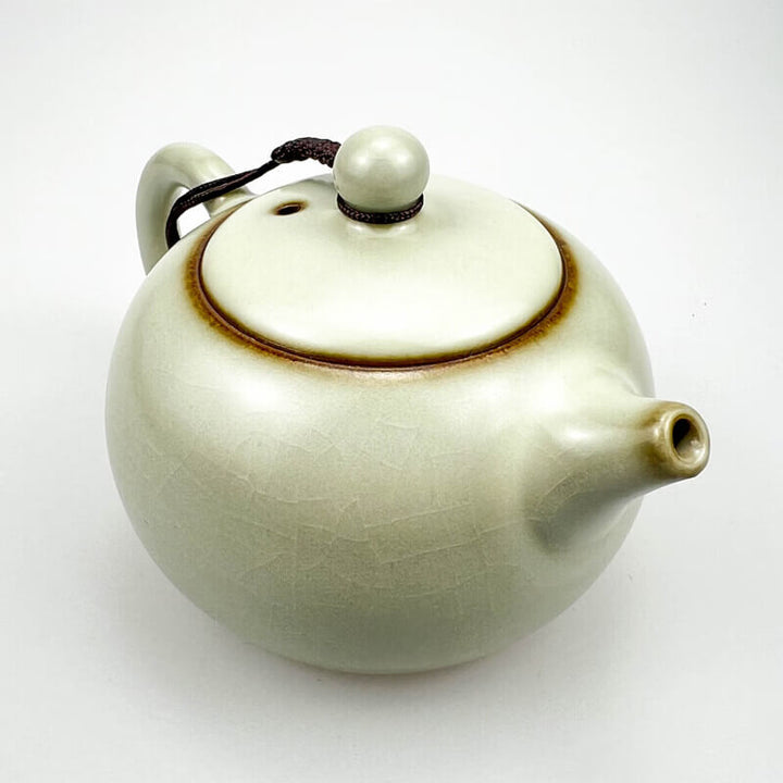 White Nacre Tenmoku JianZhan Gongfu Teapot