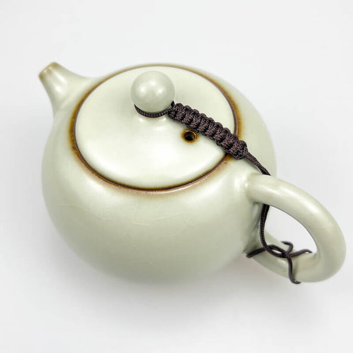 White Nacre Tenmoku JianZhan Gongfu Teapot