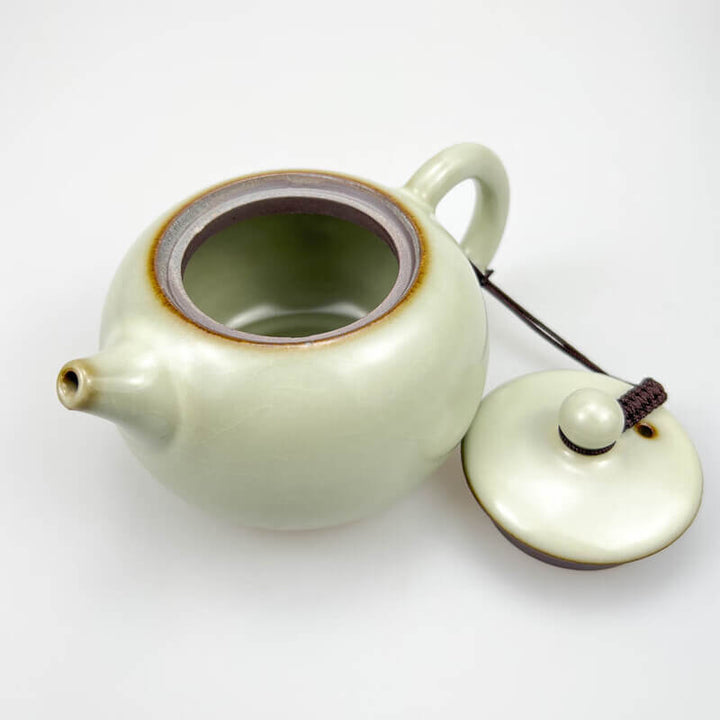 White Nacre Tenmoku JianZhan Gongfu Teapot